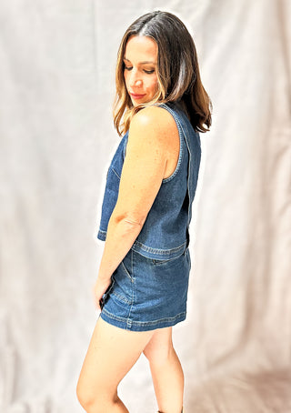 Logan Denim Skort Set