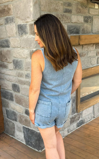 Rowan Denim Romper - Dear GigiS