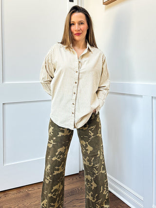 Sunbeam Stripe Button - Up Shirt - Dear GigiS