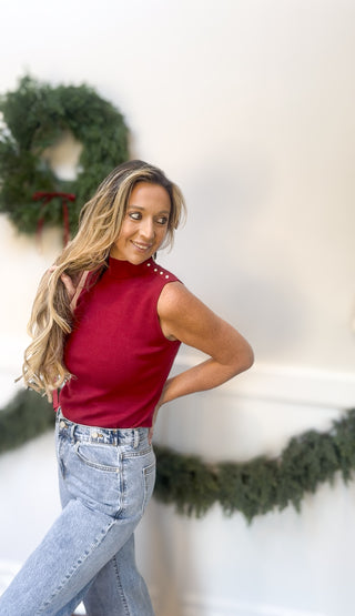 Merlot Pearl Turtleneck