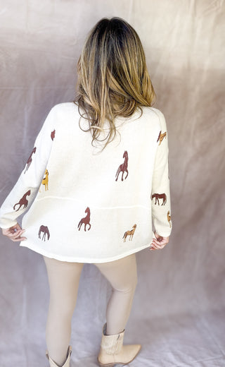The Lexington Sweater – Horse Motif Turtleneck