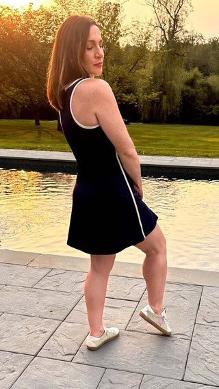 The Blair – Women’s AirKnit Active Dress with Shorts - Dear GigiNavyExtra small