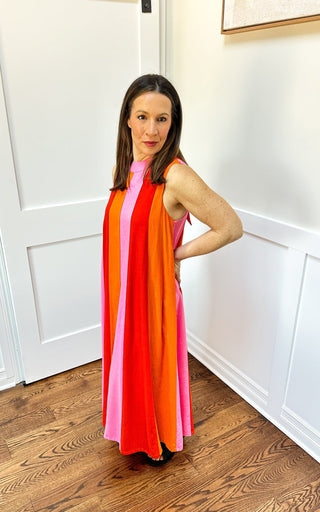 Sunset Sorbet Midi Dress - Dear GigiXS
