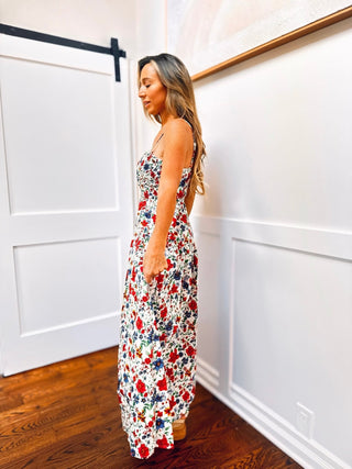 Floral Sweetheart Midi Dress - Dear GigiXS