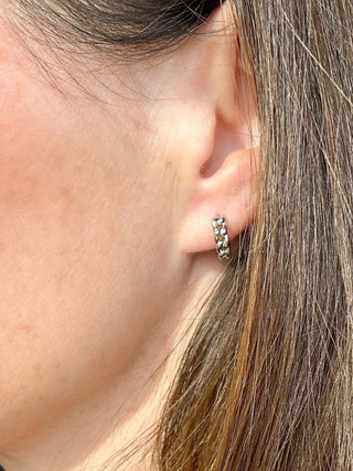 Silver Link mini hoops - Dear GigiSilver