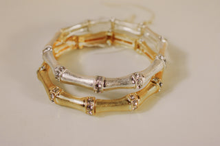 Pave Bamboo Stretch Bracelet