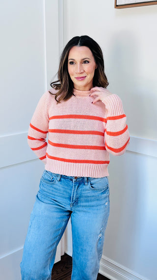 Piper Blush Striped Sweater