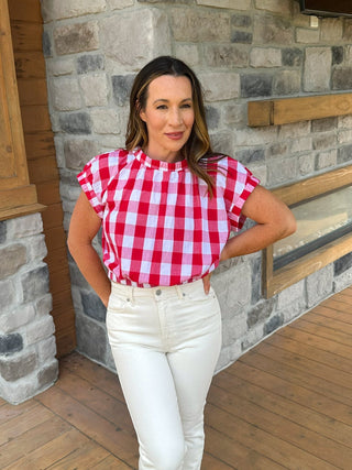 Red Gingham Top - Dear GigiS