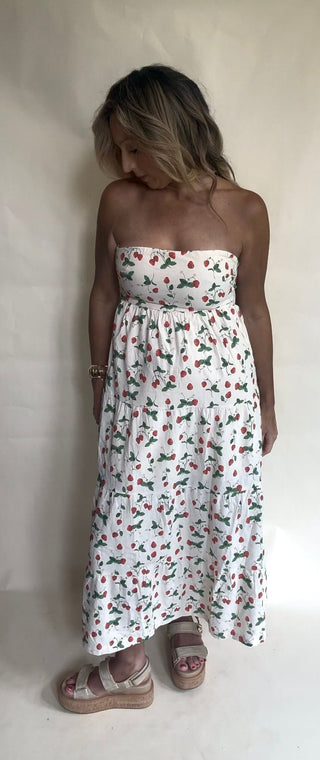 Strawberry Maxi Dress - Dear GigiXS