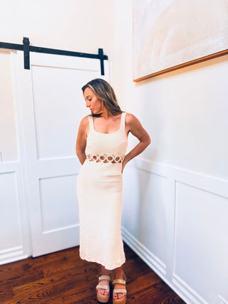 Coastal Crochet Cutout Dress - Dear GigiXS