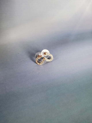 Macie Rhinestone Horseshoe Earrings - Dear GigiSilver