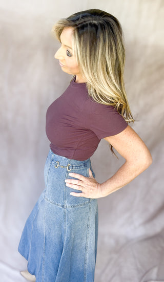 Juliet Top – Burgundy, Navy, or Oak