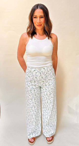 Floral Print Stretch Pants - Dear GigiS