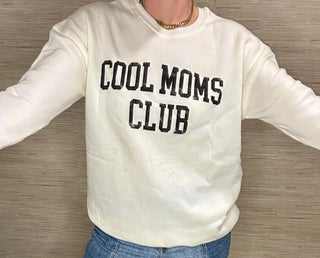 Cool Moms Club Graphic Sweatshirt - Dear GigiSmallivory