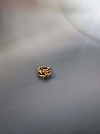 Knot Brass Huggie Earrings - Dear GigiGold