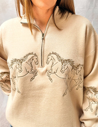 The Windsor Top – Cream & Chestnut