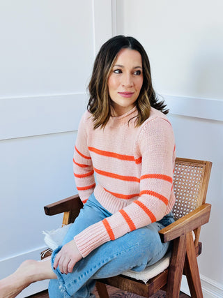 Piper Blush Striped Sweater