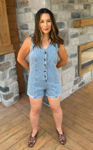 Rowan Denim Romper - Dear GigiS