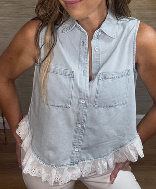 Jean Ruffle Tank