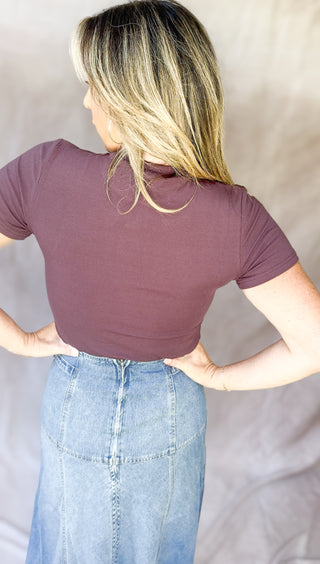 Juliet Top – Burgundy, Navy, or Oak