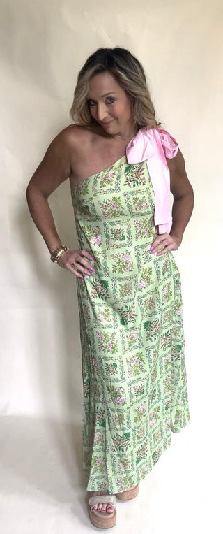 Emmie Floral One Shoulder Maxi Dress - Dear GigiS