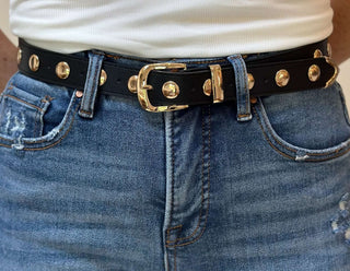 Fully Studded Belt Black - Dear Gigi