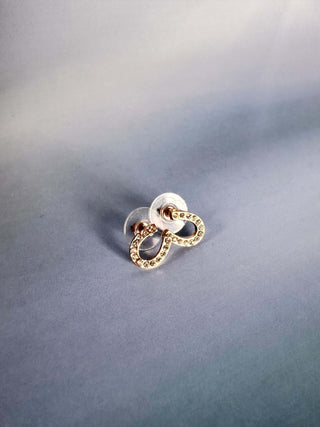 Macie Rhinestone Horseshoe Earrings - Dear GigiSilver