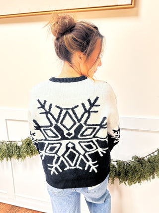 Black & White Snowflake Sweater