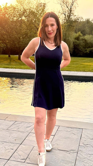 The Blair – Women’s AirKnit Active Dress with Shorts - Dear GigiNavyExtra small