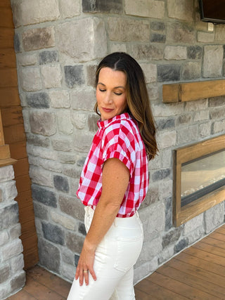 Red Gingham Top - Dear GigiS