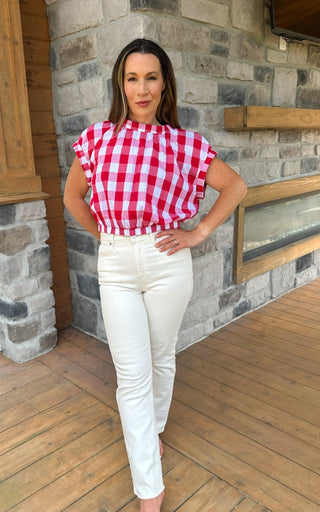 Red Gingham Top - Dear GigiS