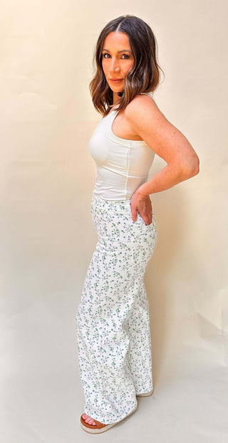 Floral Print Stretch Pants - Dear GigiS