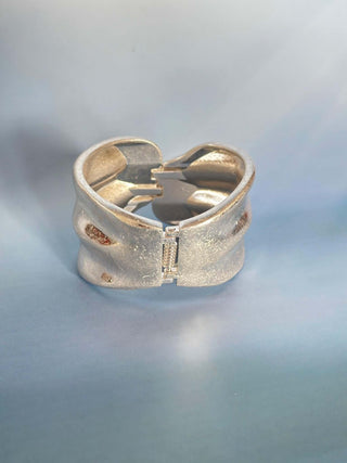 Jenna Textured Bangle Bracelet - Dear GigiSilver