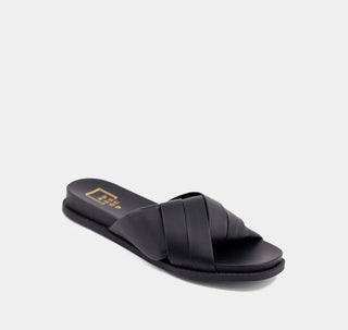 Chelsea Black Flat Sandal - Dear GigiBlack6
