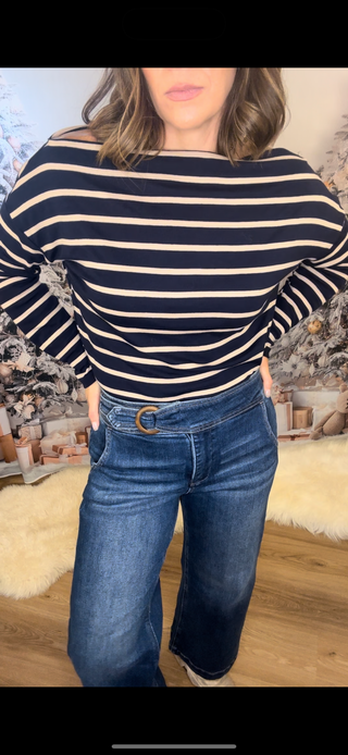 Belt Cropped Jeans