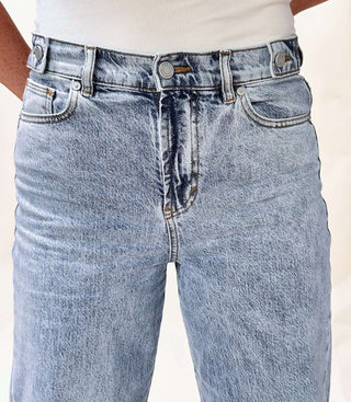 Wide Leg Contrast Hem Jeans - Dear Gigi26