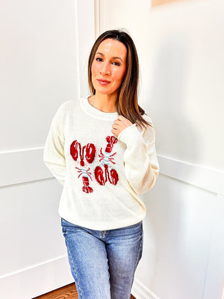 Ivory Lobster Sweater