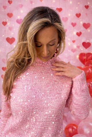 The Rosé Glow Sweater