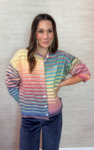 The Sunset Stripe Cardigan - Dear GigiS