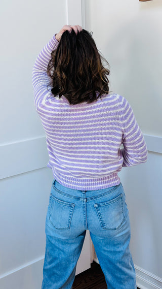 Sabrina Lilac Striped Sweater