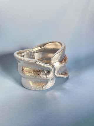 Jenna Textured Bangle Bracelet - Dear GigiSilver