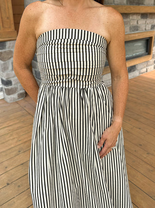 The Hampton Stripe Smocked Maxi Dress