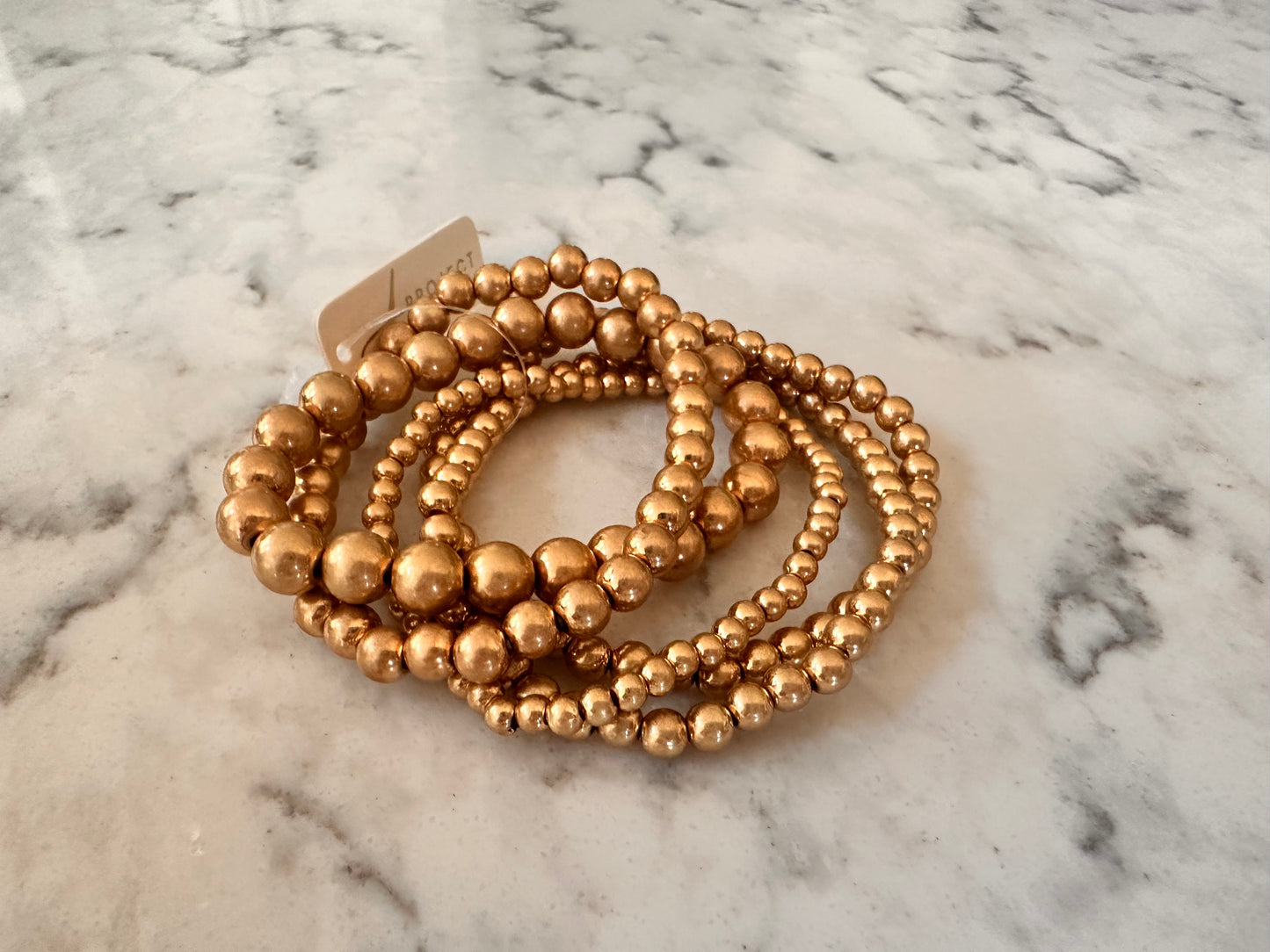 Gold Bead Stacker Bracelet