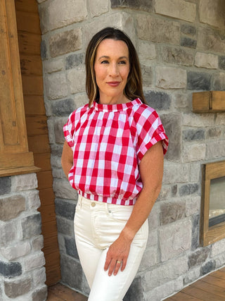 Red Gingham Top - Dear GigiS