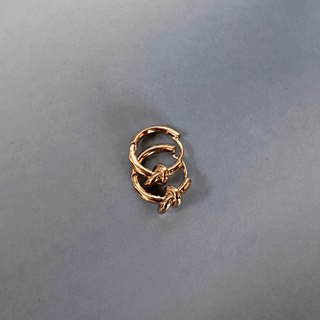 Knot Brass Huggie Earrings - Dear GigiGold