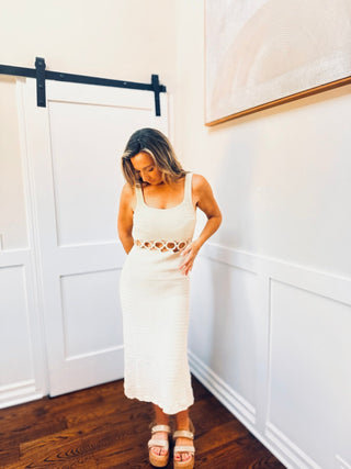 Coastal Crochet Cutout Dress - Dear GigiXS