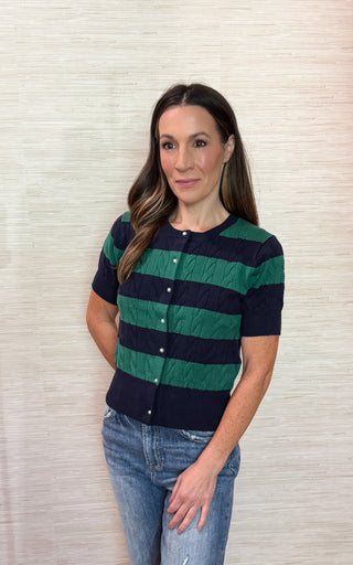 Everly Striped Cardigan Sweater