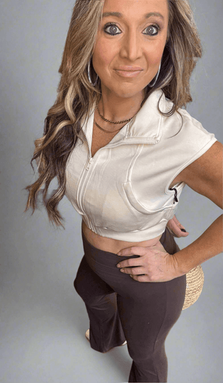 Zip Up Cap Sleeve - Dear GigiS