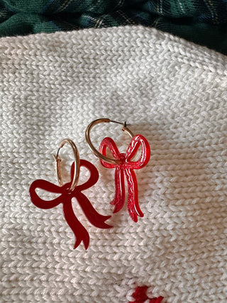 Bow Hoop Earrings