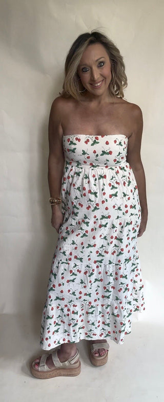 Strawberry Maxi Dress - Dear GigiXS